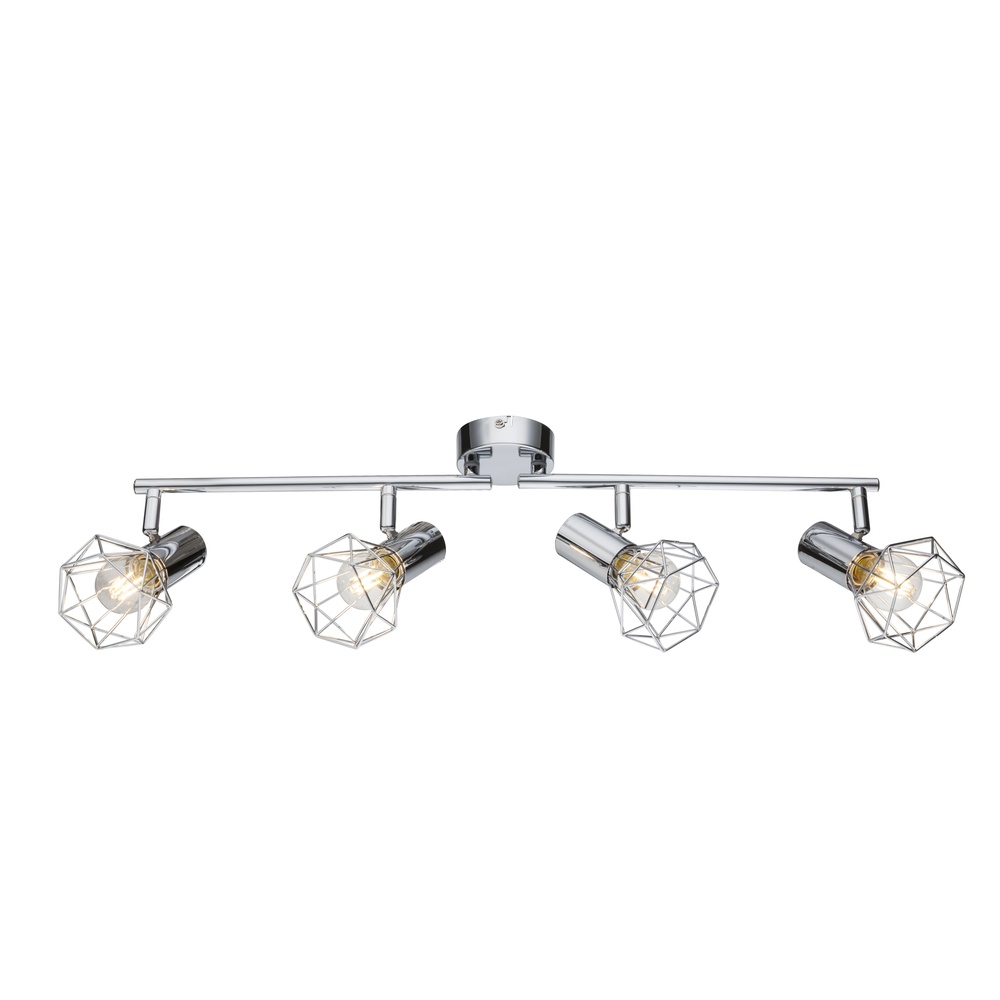 Globo 4-lichts plafondlamp Xara I chroom - 54802-4