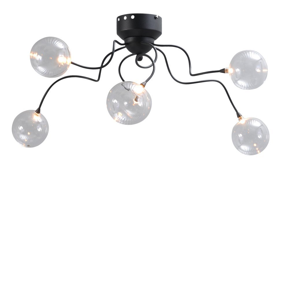Masterlight PlafondlampGio 5-lichts zwart - 5915-05-176-DW