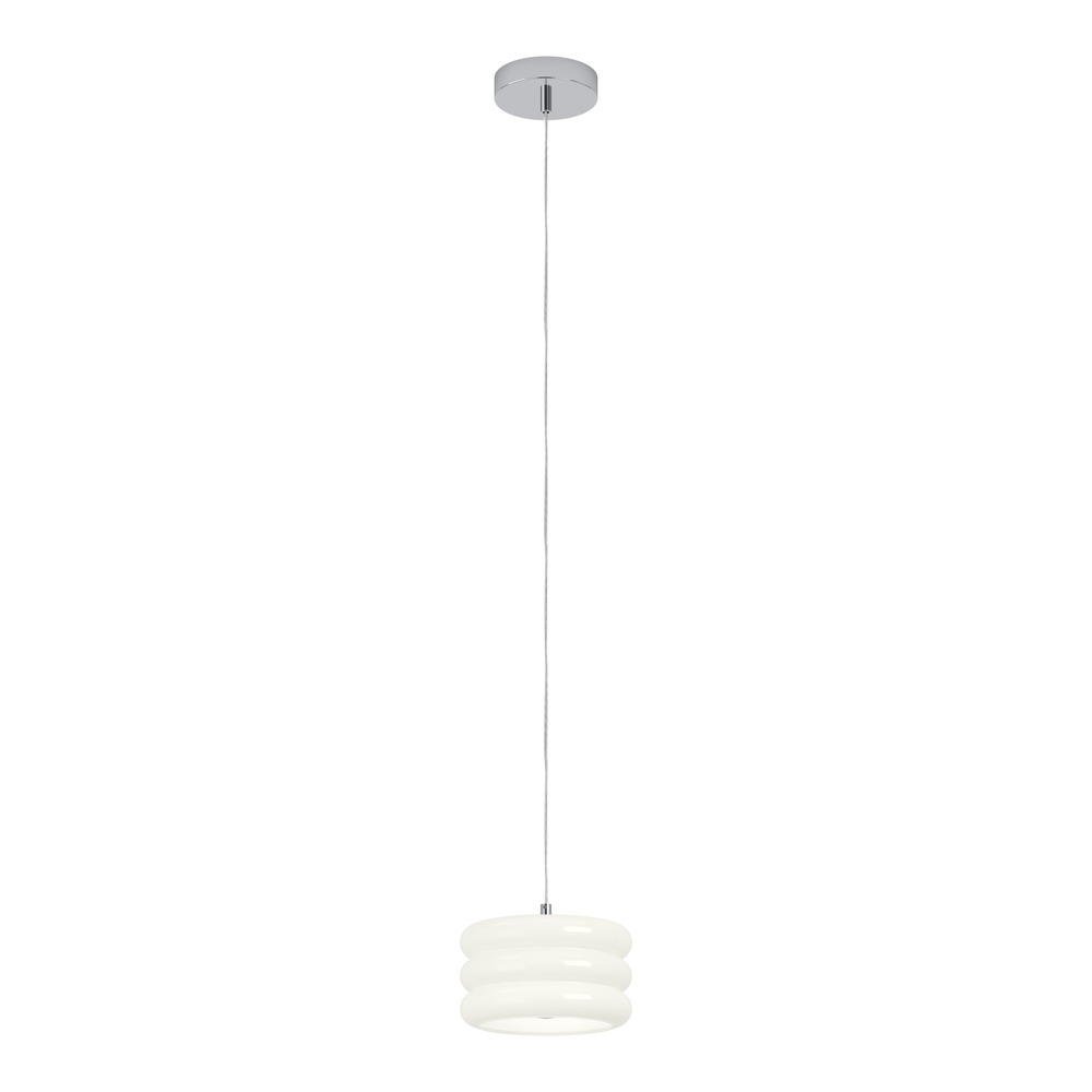 Design hanglamp Tortora chroom met wit Ø 20cm Eglo 9008606405558