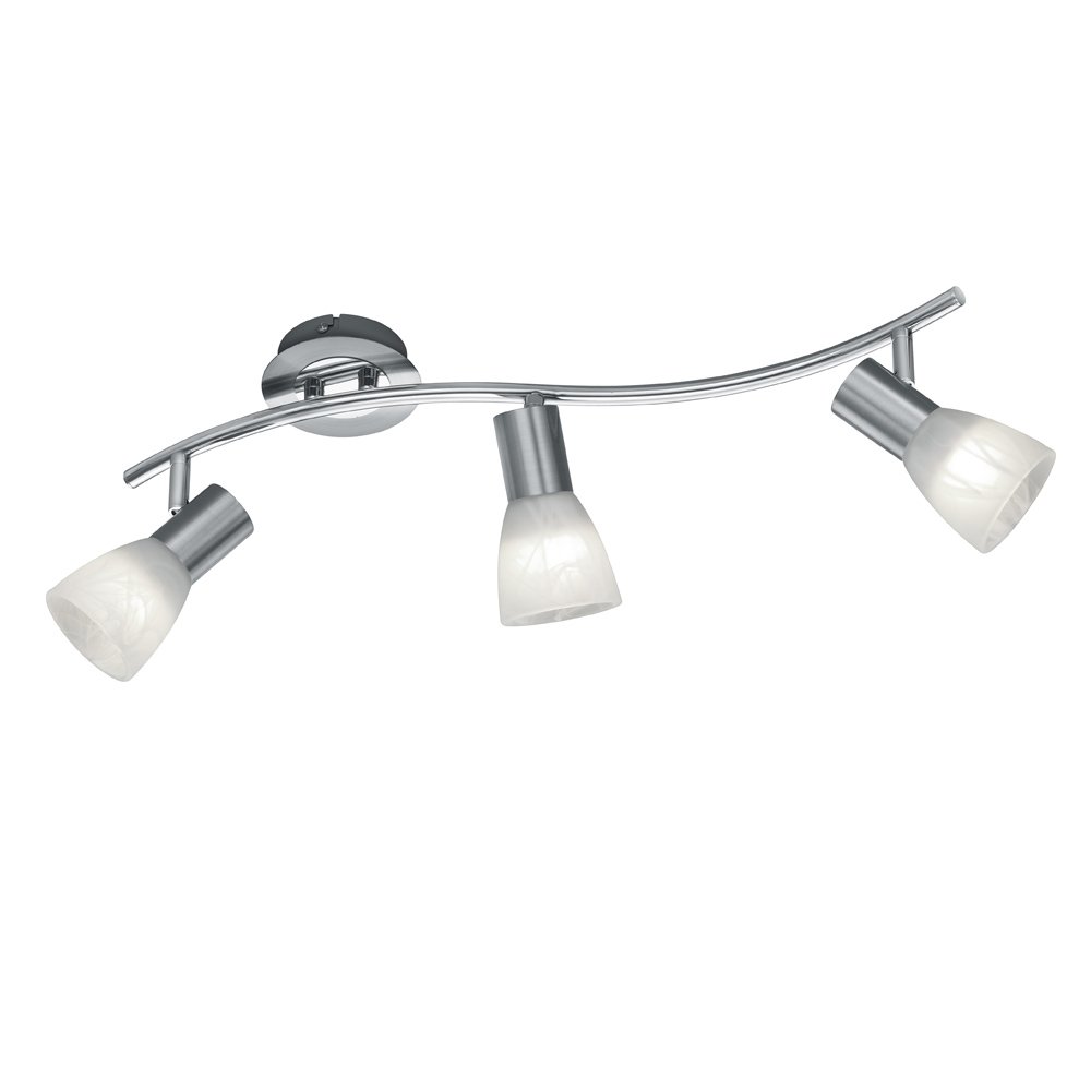 Trio Moderne plafondspotLevisto 3-lichts nikkel mat - 871010307