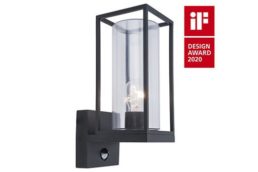 Lutec Sensor wandlamp Flair zwart - reddot award - 5288802012
