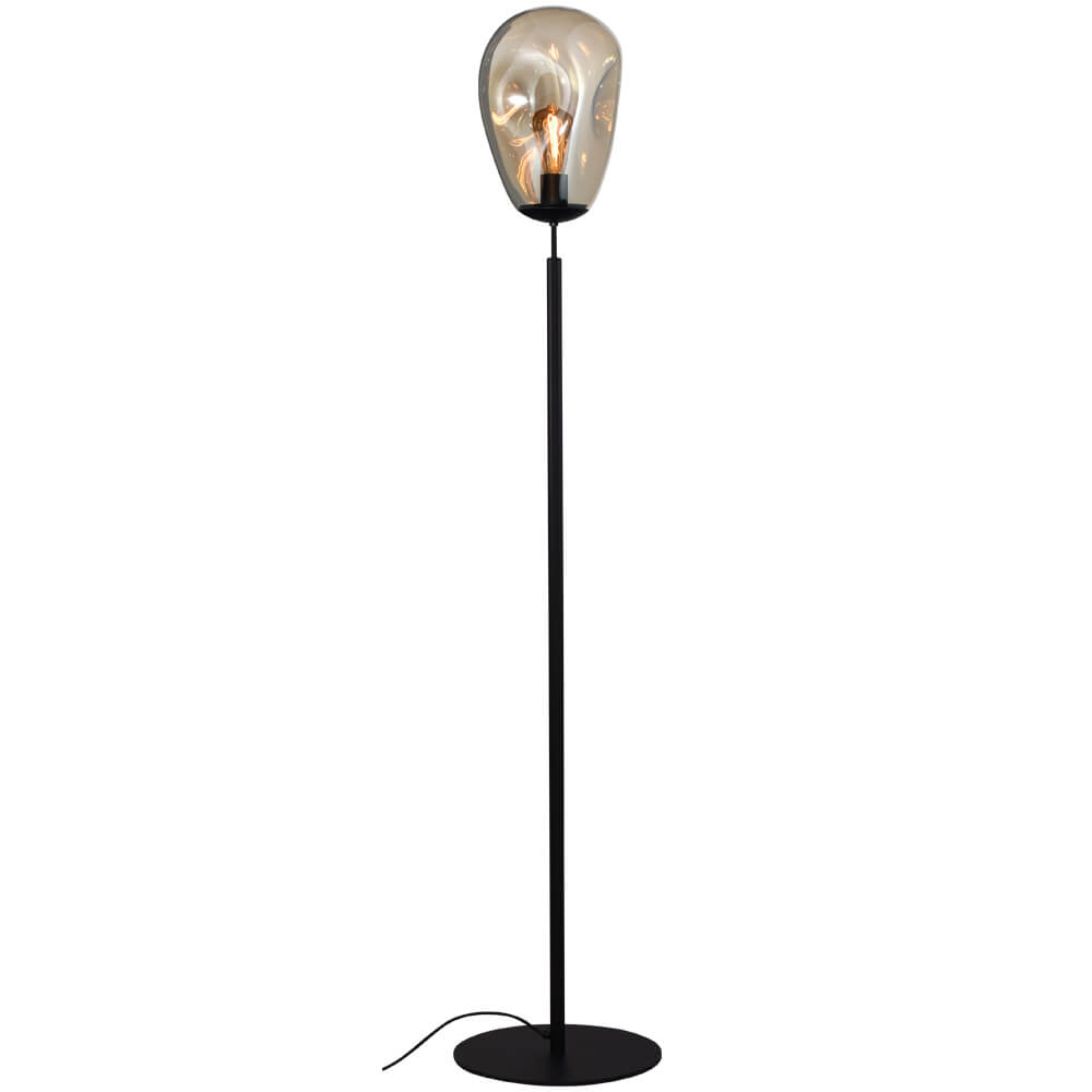 Masterlight Vloerlamp Lava Ø 22,5cm goud glas - 1760-05-02-60