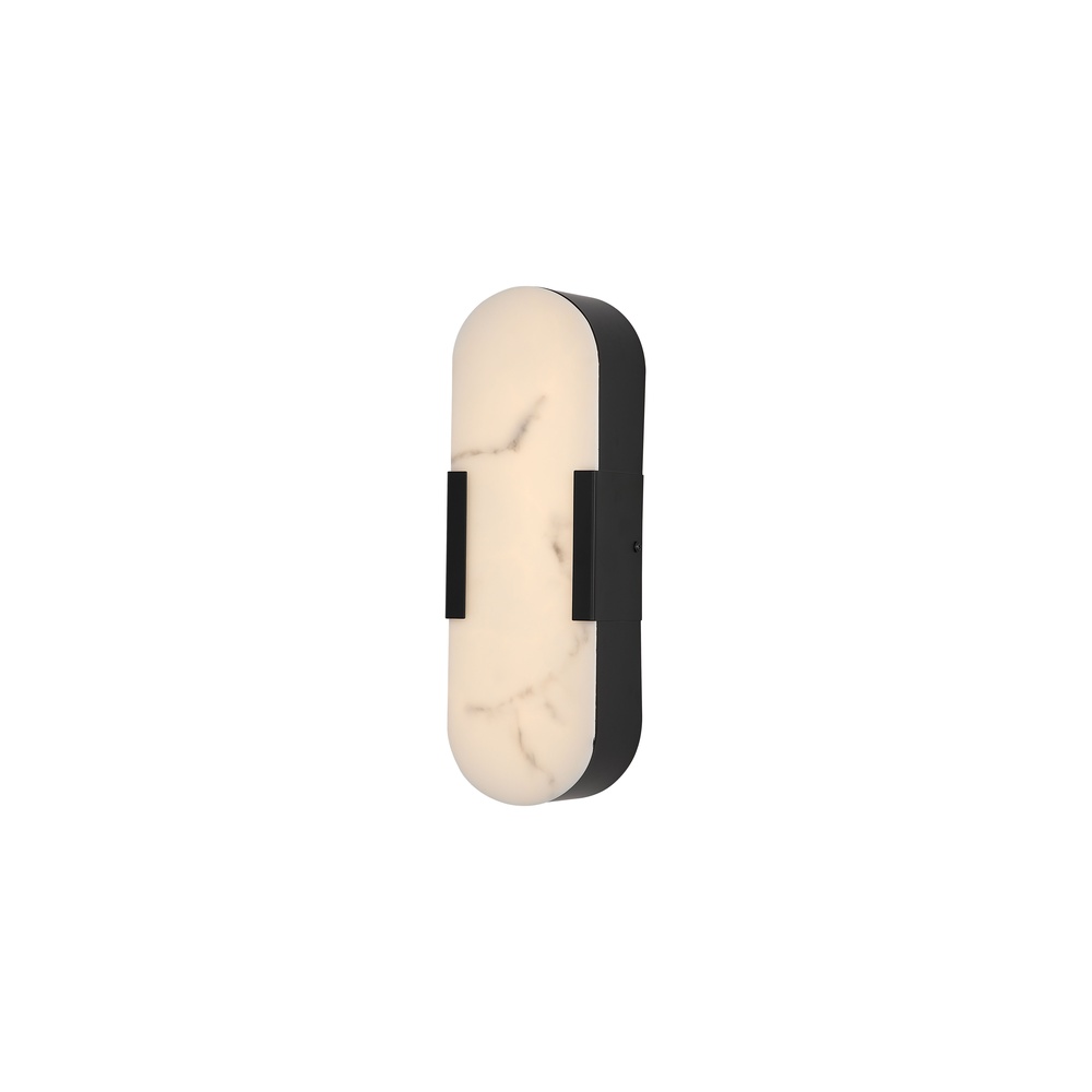 Searchlight WandlampOpaline zwart 35cm - 11138BK