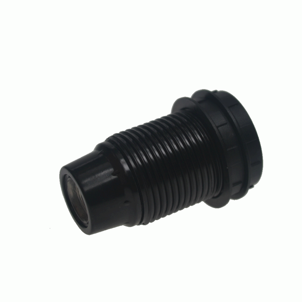 Fitting E14 - Base zwart met 2 ringen Vtac 8717692021641