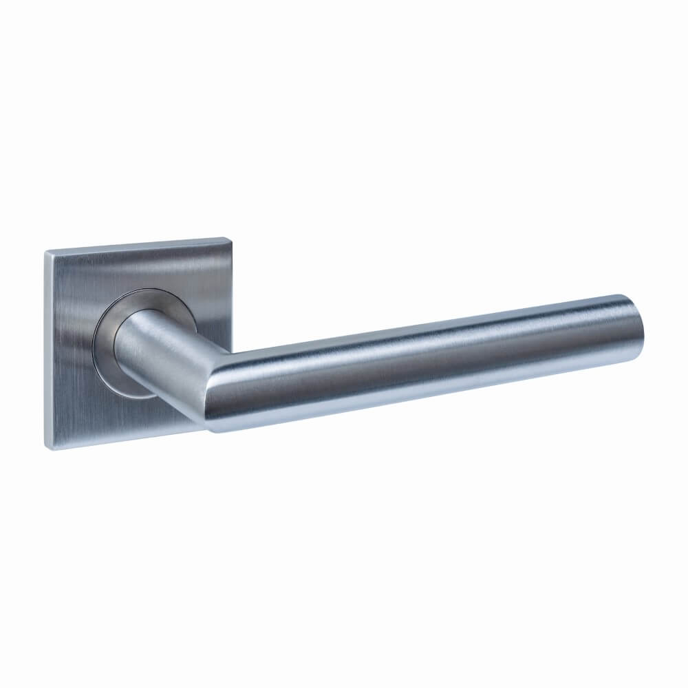 Intersteel DeurklinkQ 04 op vierkant rozet RVS - 1335.103402