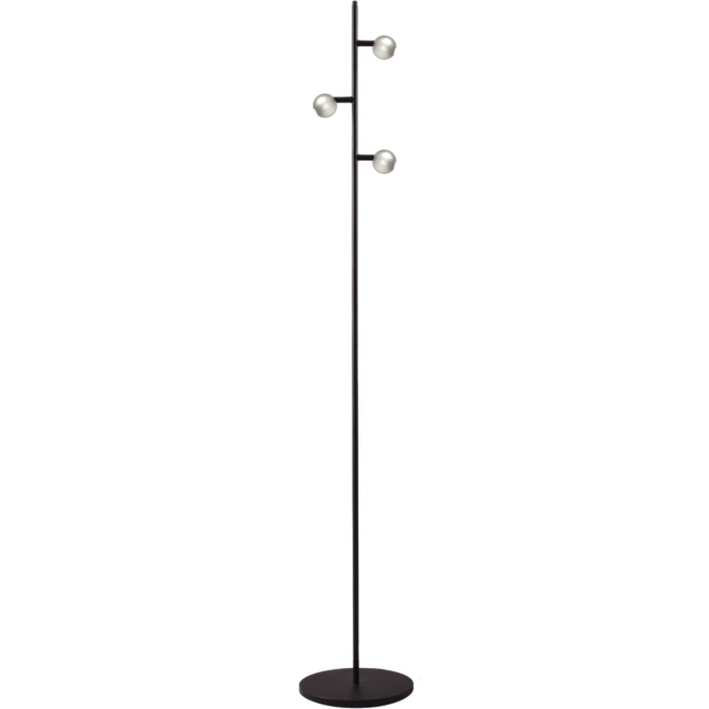 Masterlight 3-lichts vloerlamp Talana zwart met nikkel - 1410-05-37-3