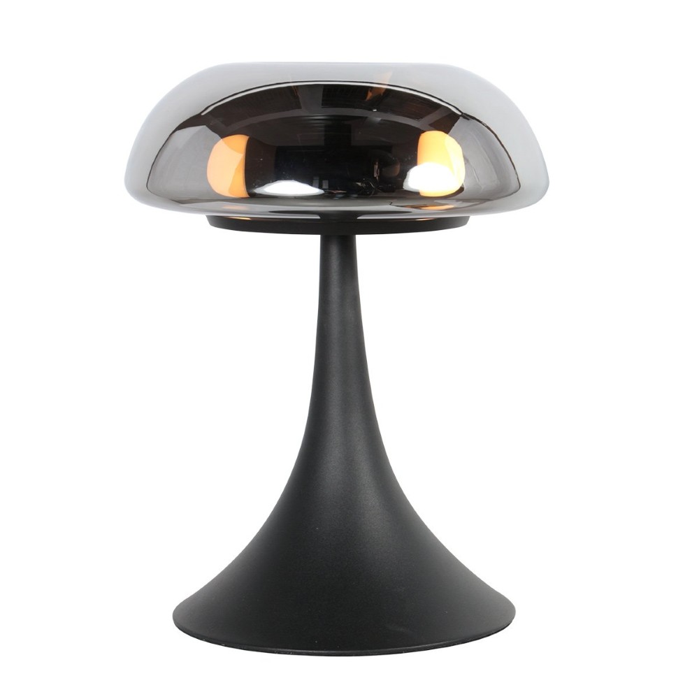 Tafellamp Ancilla zwart met smoke glas Steinhauer 8712746191943
