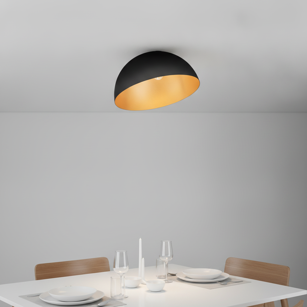 Lyora PlafondlampOnia zwart met goud Ø 50cm - 111087