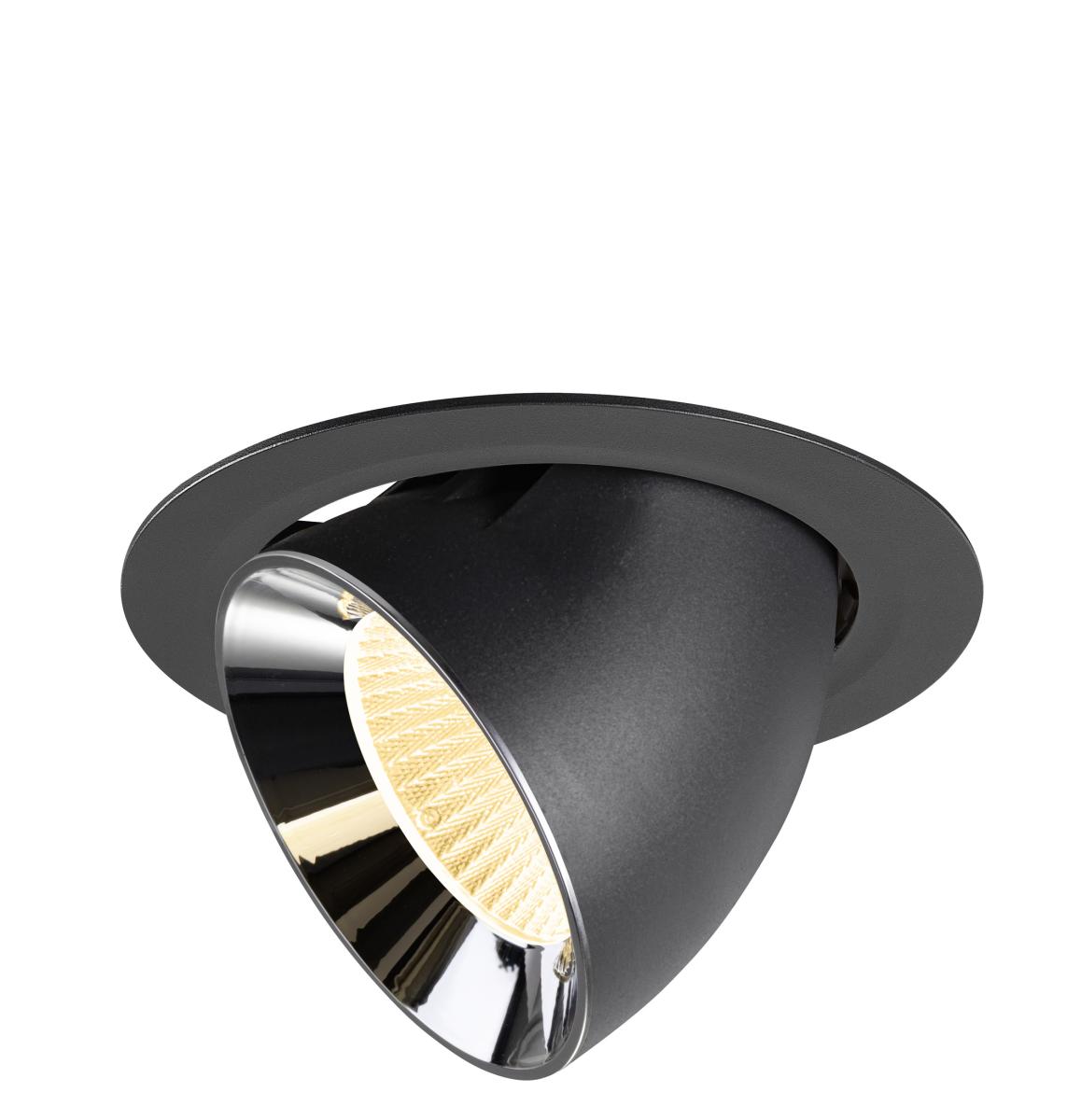 SLV InbouwspotNuminos Gimble XL zwart/chroom 3000K - 40gr - 1009887