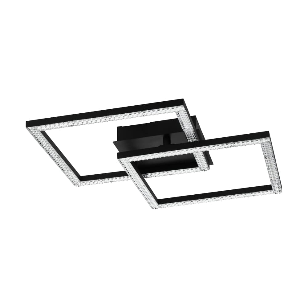 Eglo Zwarte plafondlamp Lejias met led - 99799