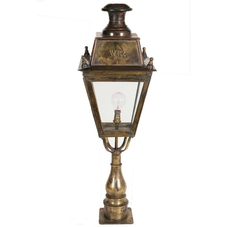 Limehouse Landelijk buitenlamp Balmoral handgemaakt 87cm - messing (PB) - 425P