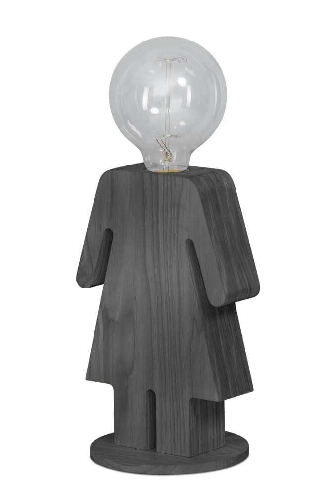 ETH Houten nachtkastlamp Eve Grey - 05-TL3289-99