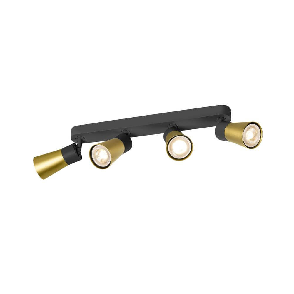 SLV SpotPuri 2.0 Cone zwart-goud 4-lichts - 1008349
