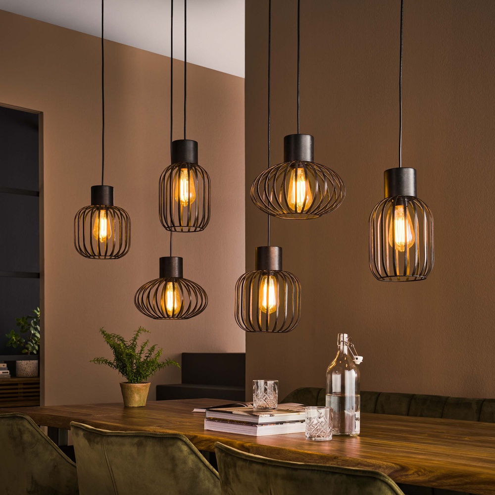 Lyora 5L draad hanglamp Mix E27 - zwart - 7835/76