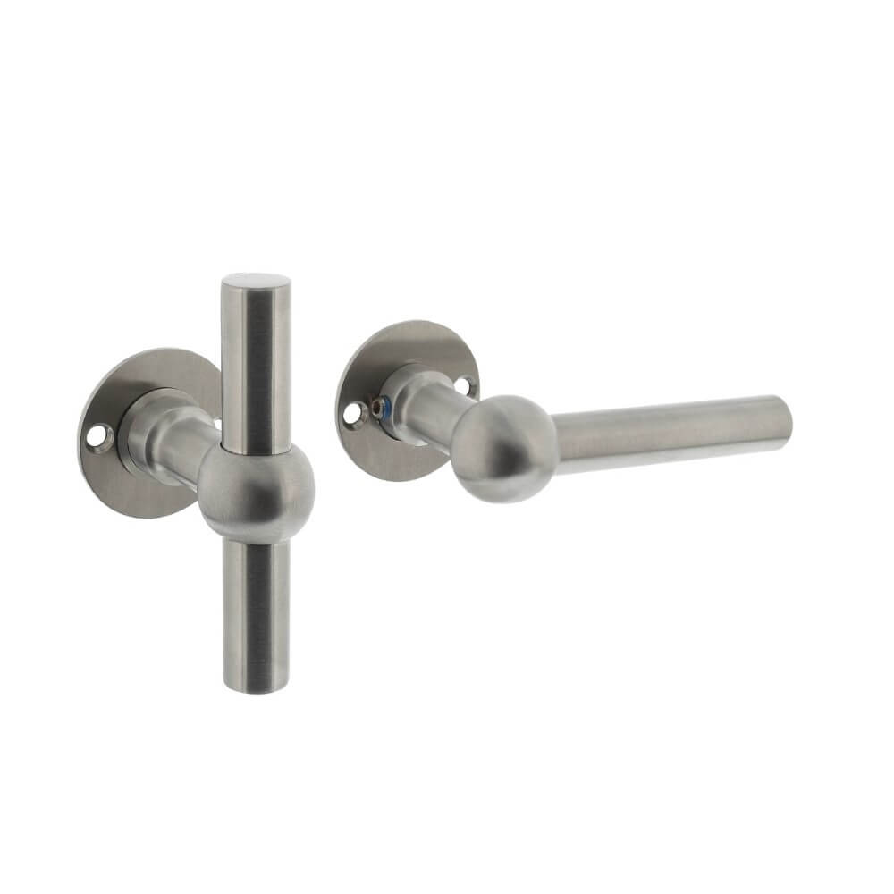Intersteel Deurklink L/T vormBol rond rozet RVS - 0035.063302