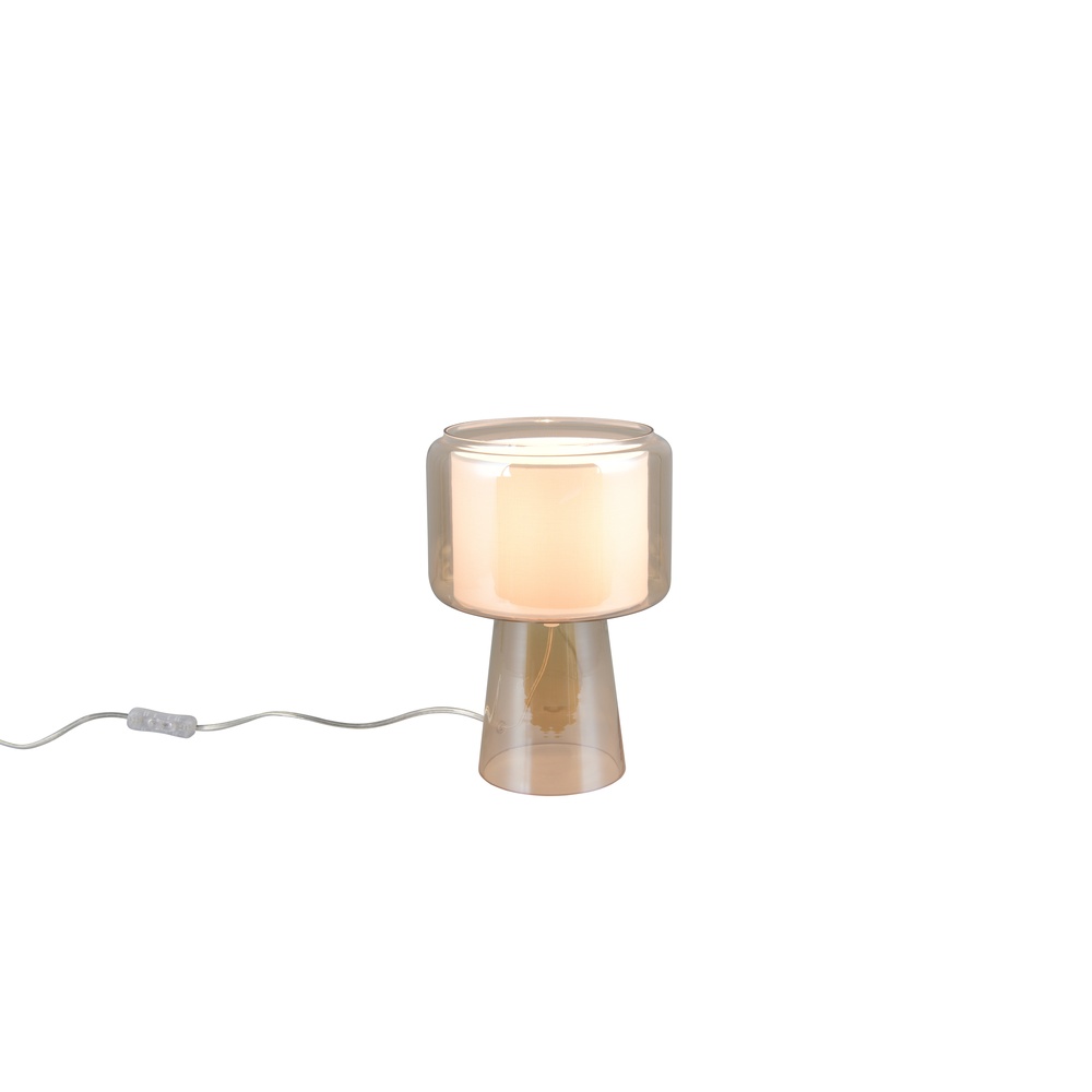 Trio Design tafellamp Rocka amber glas - 519900113