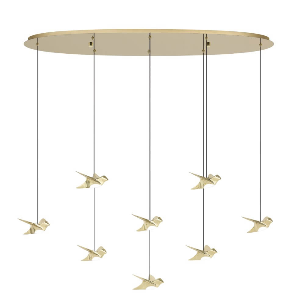 Stars of Light 8-lichts hanglamp Paratebueno 2 messing - 390397