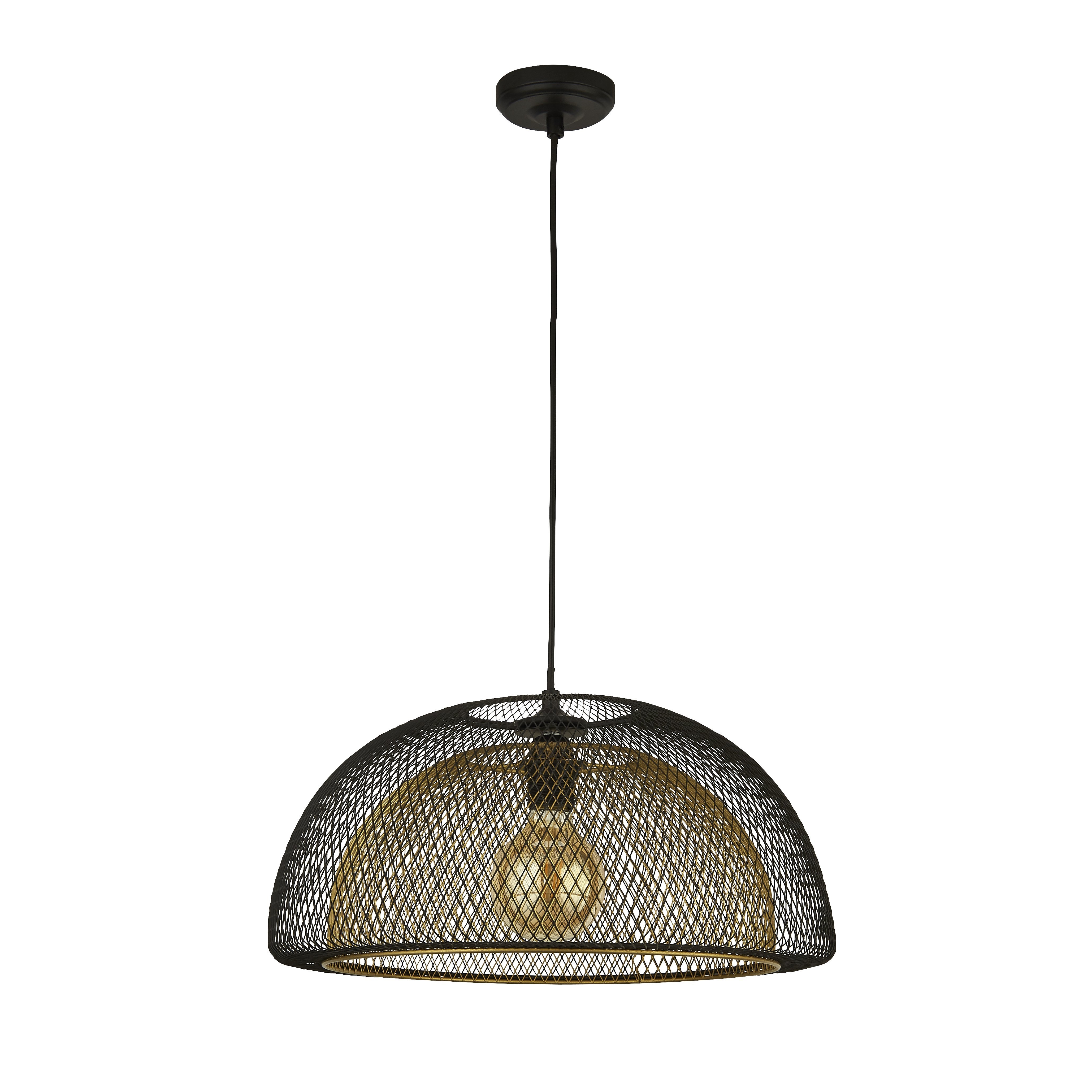 Searchlight Zwart gouden hanglampHoneycomb Ø 45,5cm - 6841BGO