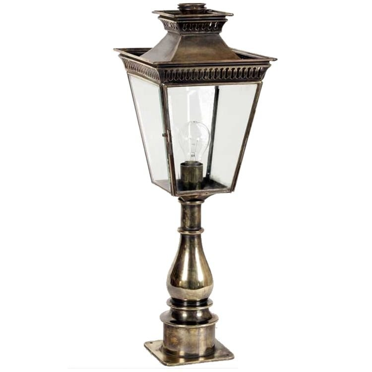 Limehouse Landelijk buitenlamp Pagoda Pillar handgemaakt - gepolijst nikkel (N) - 491P