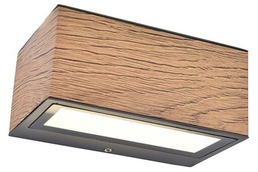 Lutec WandlampGemini antraciet met houtlook - 5189135118