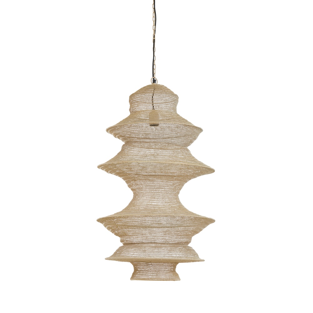 Light & Living Metalen net hanglamp Nakisha Ø 48cm - zand - 2973943