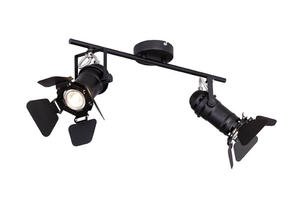 Globo Zwarte plafondlamp Egon - 54650-2B