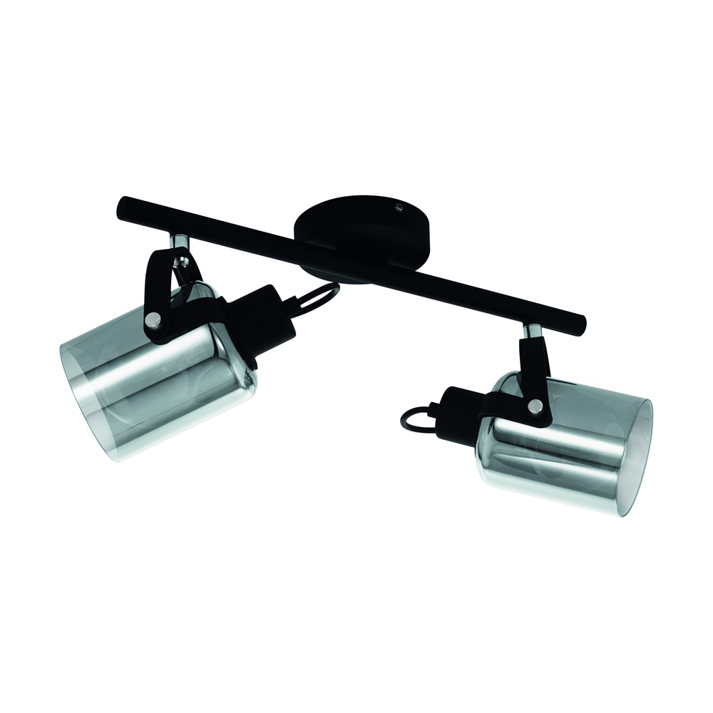 Eglo PlafondlampBerregas 2-lichts zwart met chroom - 780473