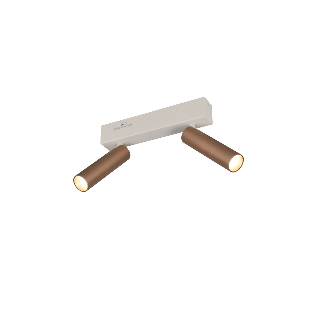 Trio 2-lichts opbouwspotAmbala mokka bruin - 849210265