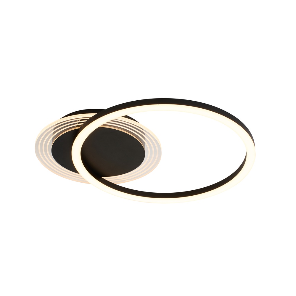 Searchlight PlafondlampContour zwart enkel - 13650BK