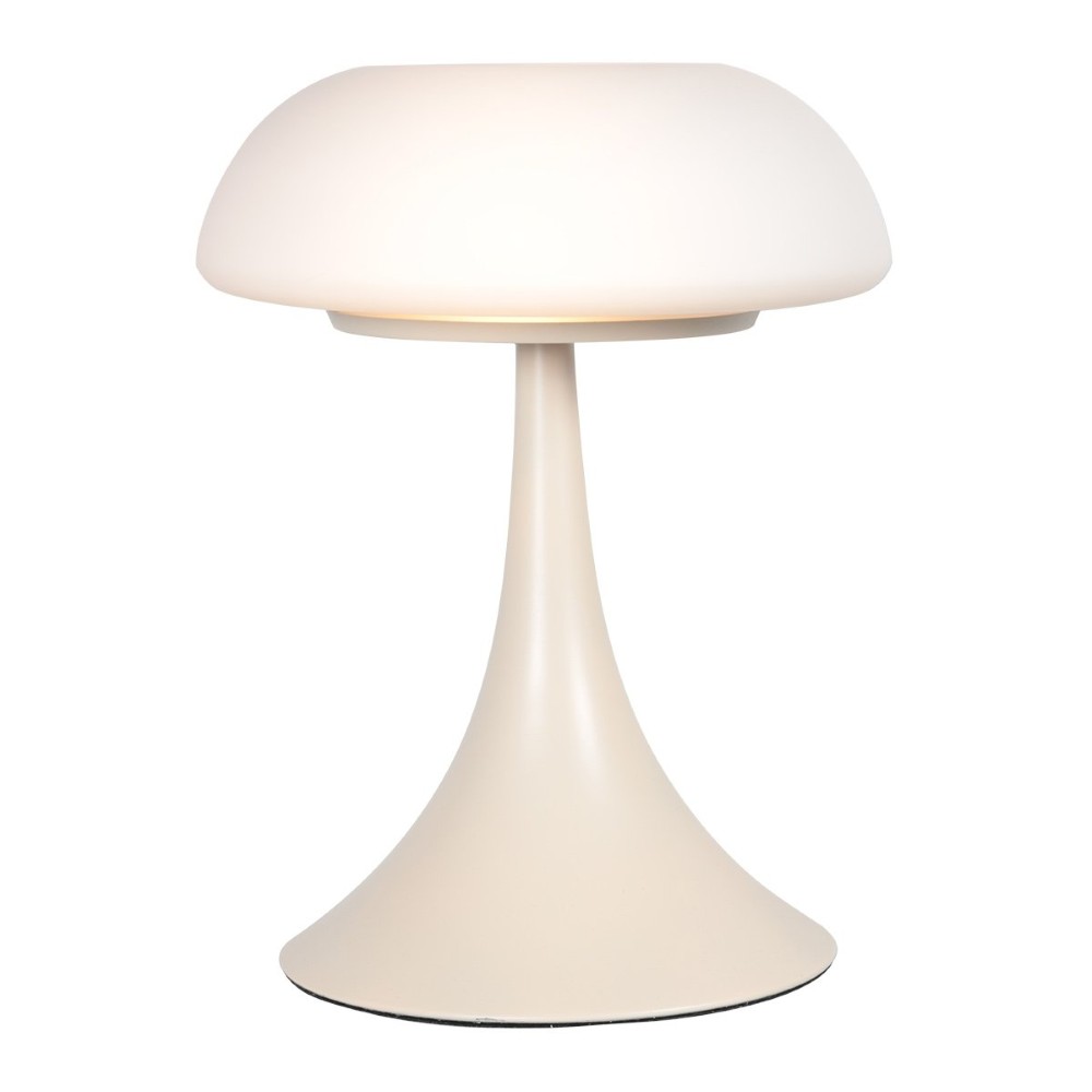 Tafellamp Ancilla zand bruin met wit glas Steinhauer 8712746191882
