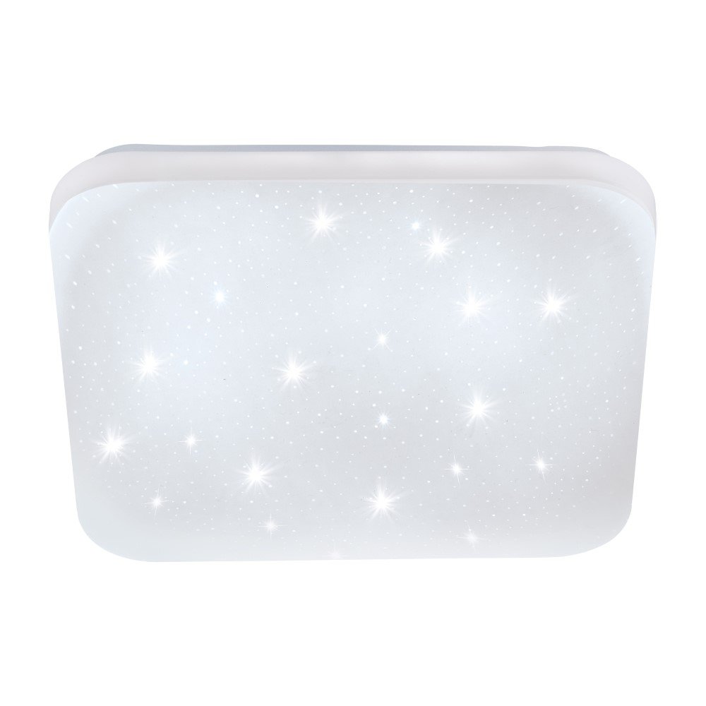 Eglo Vierkante plafondlamp Frania-S 33cm - 3000K stereffect wit - 97882