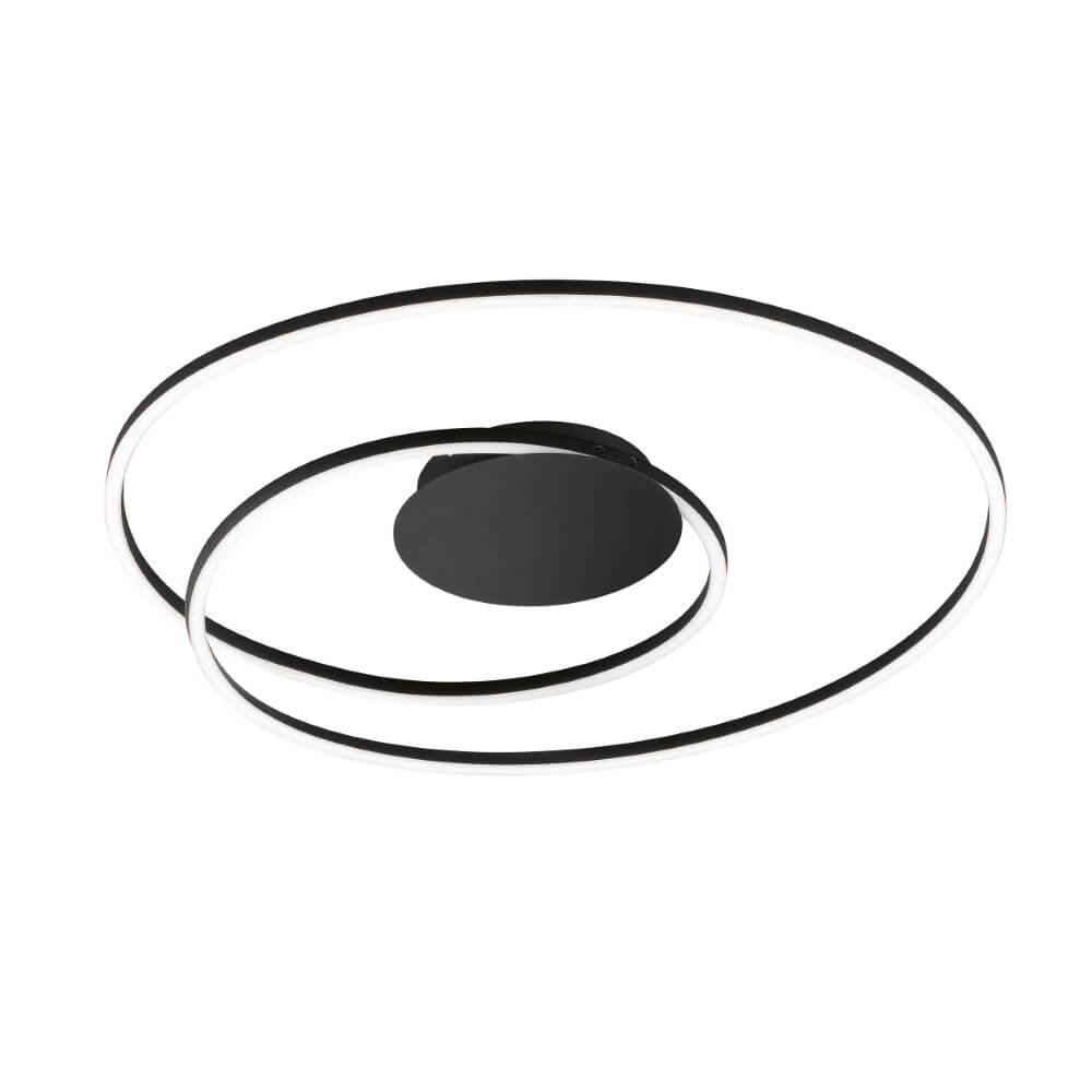 Fischer & Honsel Zwarte design plafondlampHoly met led - 21280