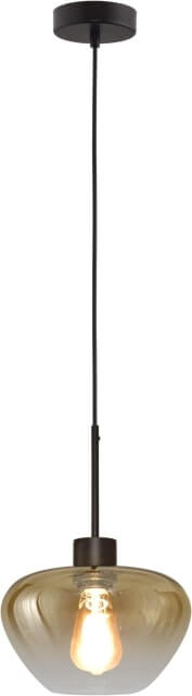 Masterlight Hanglamp Genua zwart met goud glas Ø 24cm - 2970-05-05-24