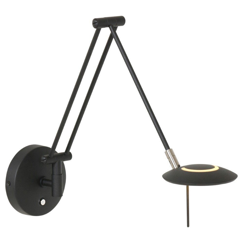 Steinhauer Zwarte leeslampZodiac LED voor aan de wand - 2110ZW
