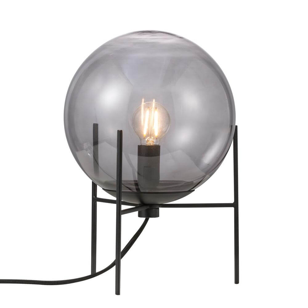 Nordlux Glazen tafellampAlton zwart met smoke glas - 47645047