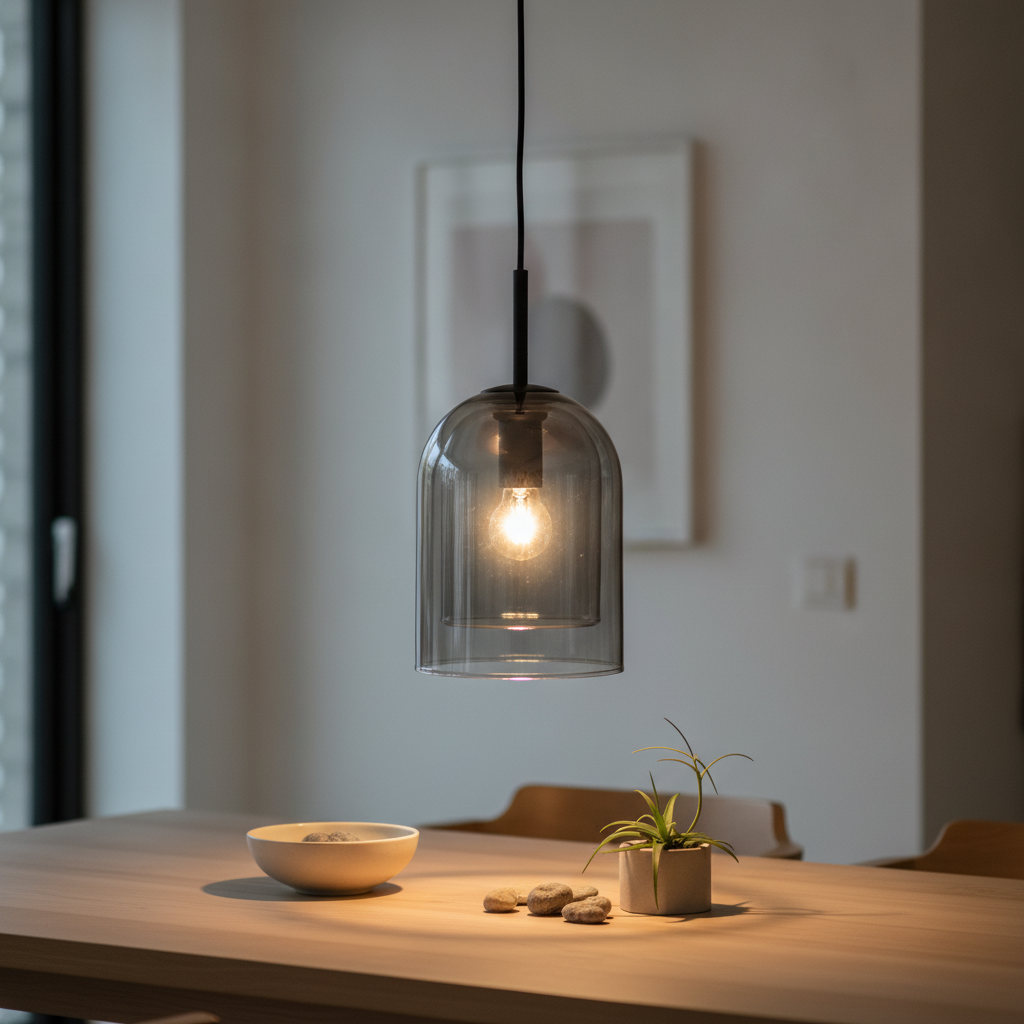 Lyora HanglampVelor enkel zwart - 110651