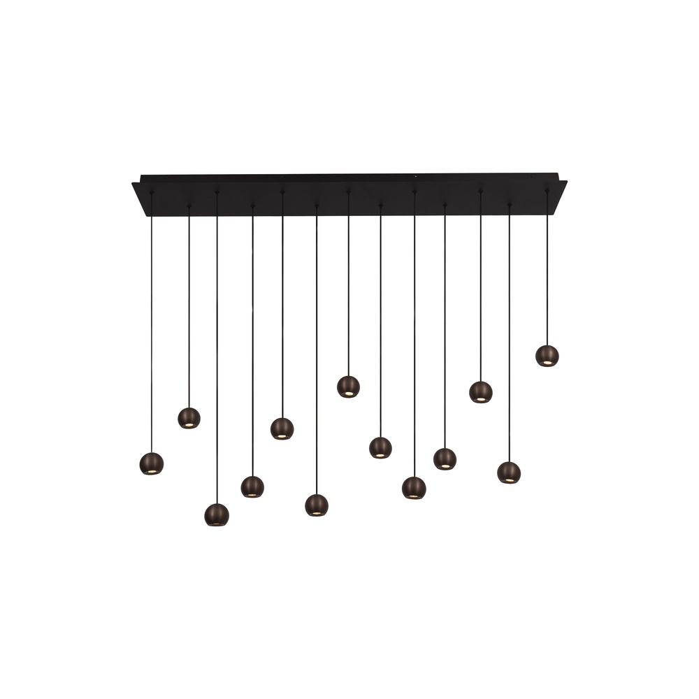 Premium by Lucide Design hanglampMontana 13-lichts koffie bruin - 68400/75/96
