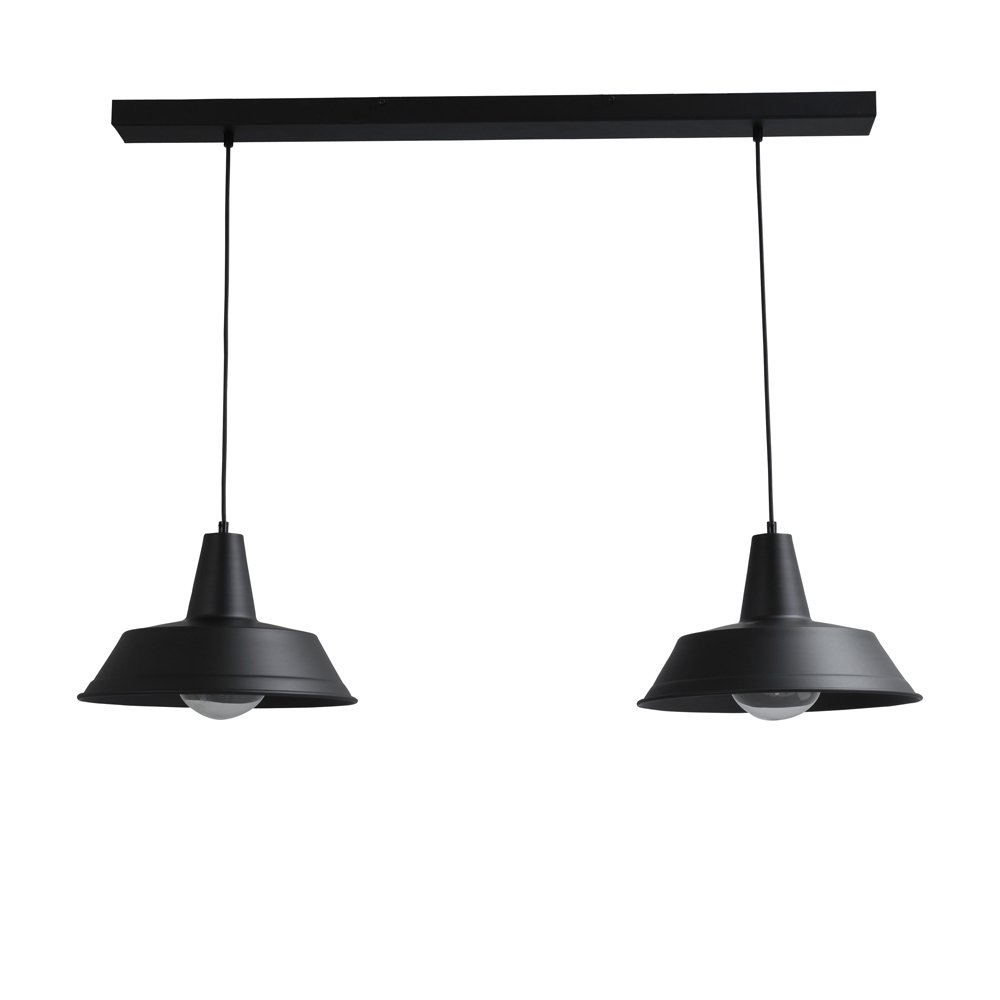 Masterlight Zwarte vintage eettafellamp Industria 2x35 - 2546-05-05-S-100-2