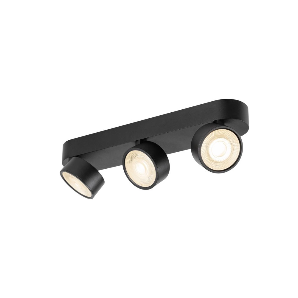 SLV OpbouwspotKalu 2.0 trippel zwart 2700K - 1010270