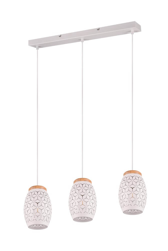 Trio Witte hanglampBidar 3-lichts - R31573031
