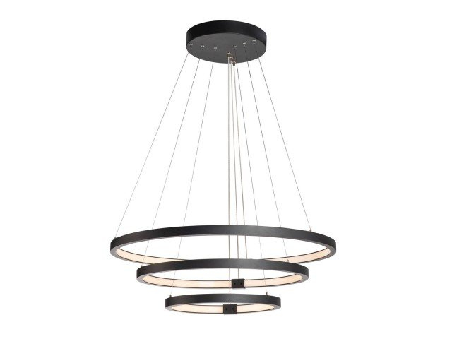 SLV Led hanglampOne Triple 3-rings Ø 80cm dimbaar zwart - 1002913