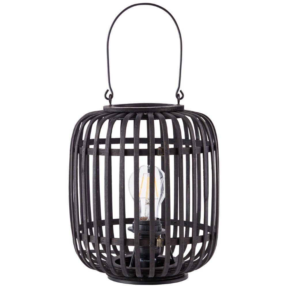 Brilliant Landelijke tafellampWoodrow zwart hout - 93062/76