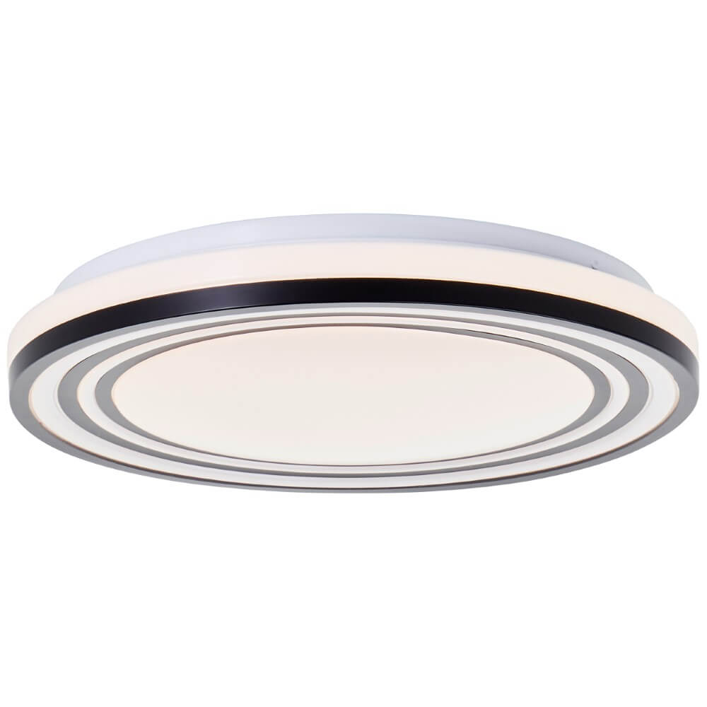 Brilliant Zwart witte plafondlamp Kobana Ø 34cm - G80567A76