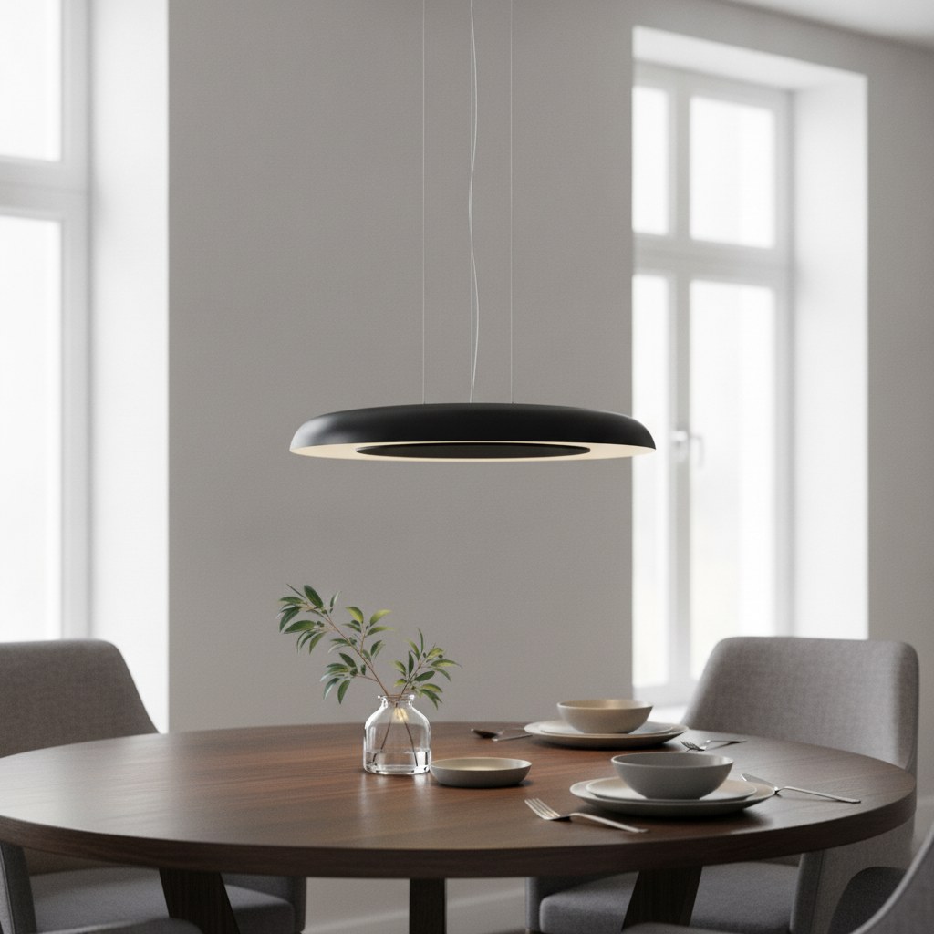 Lyora Moderne hanglampEpos Ø 60cm zwart met wit - 9345711
