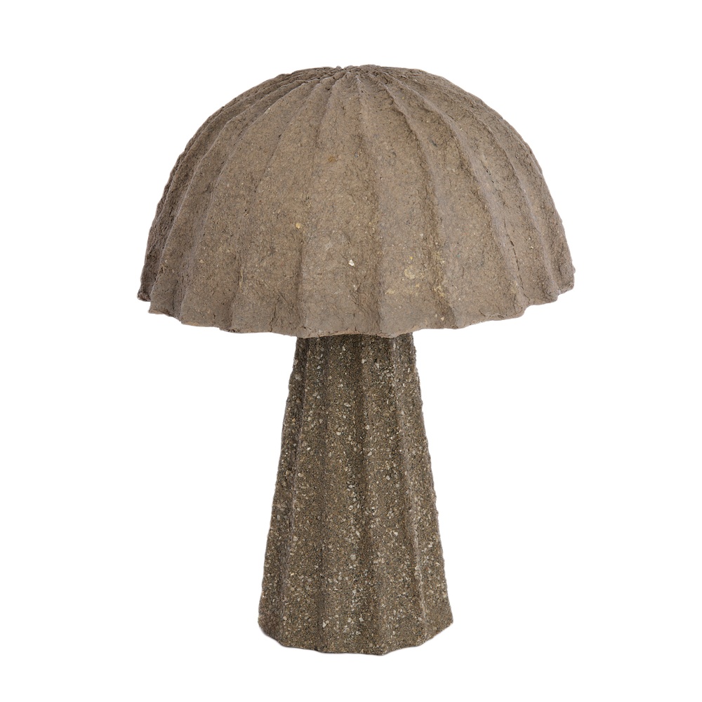 Light & Living Ruwe tafellamp Christio Ø 36cm - donkergrijs - 8057421