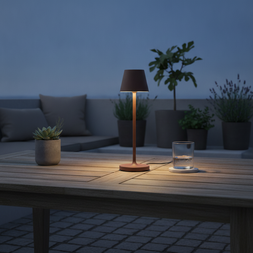 Lyora TafellampPetit roestbruin oplaadbaar - 108982