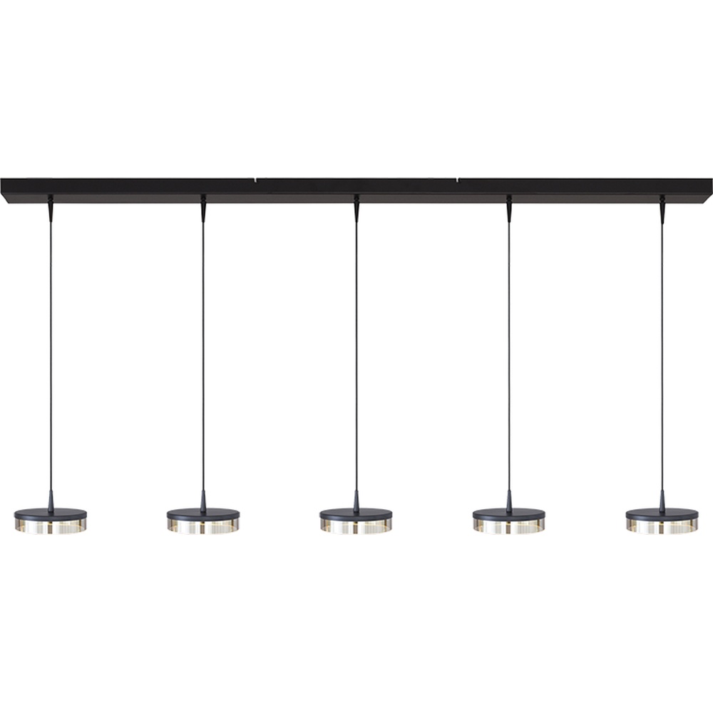Masterlight 5-lichts hanglampImperia 160cm zwart nikkel - 2041-05-81-02-160-5