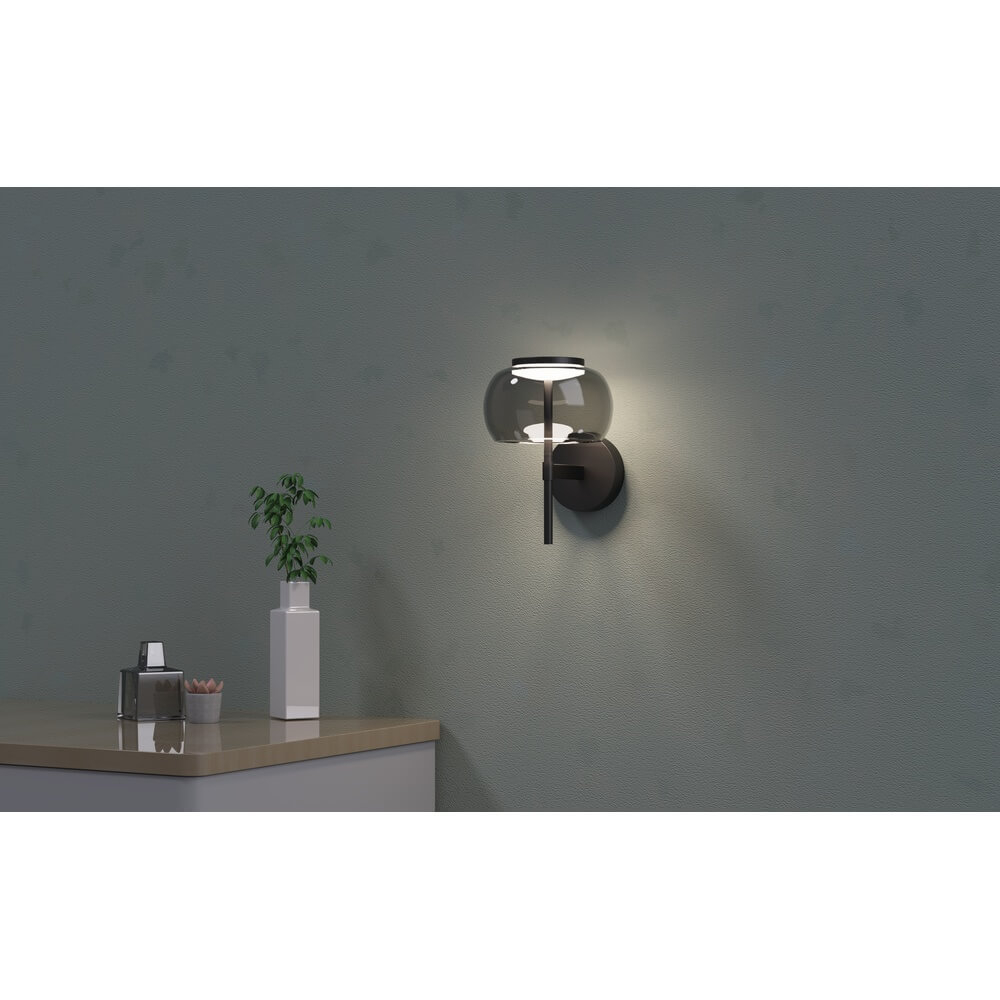 Lyora Design wandlampBounto met smoke glas - 107075