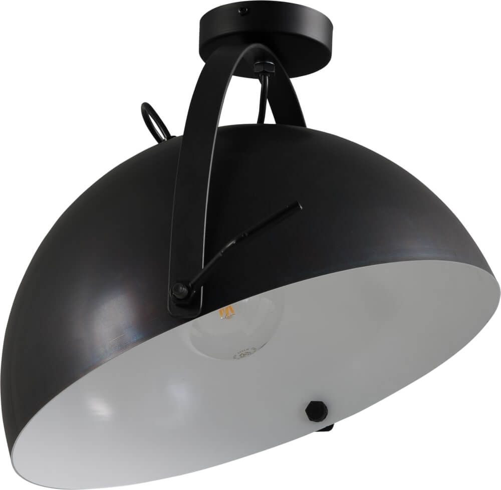 Masterlight Landelijke plafondlampLarino 40 zwart met wit - 5198-30-06-B