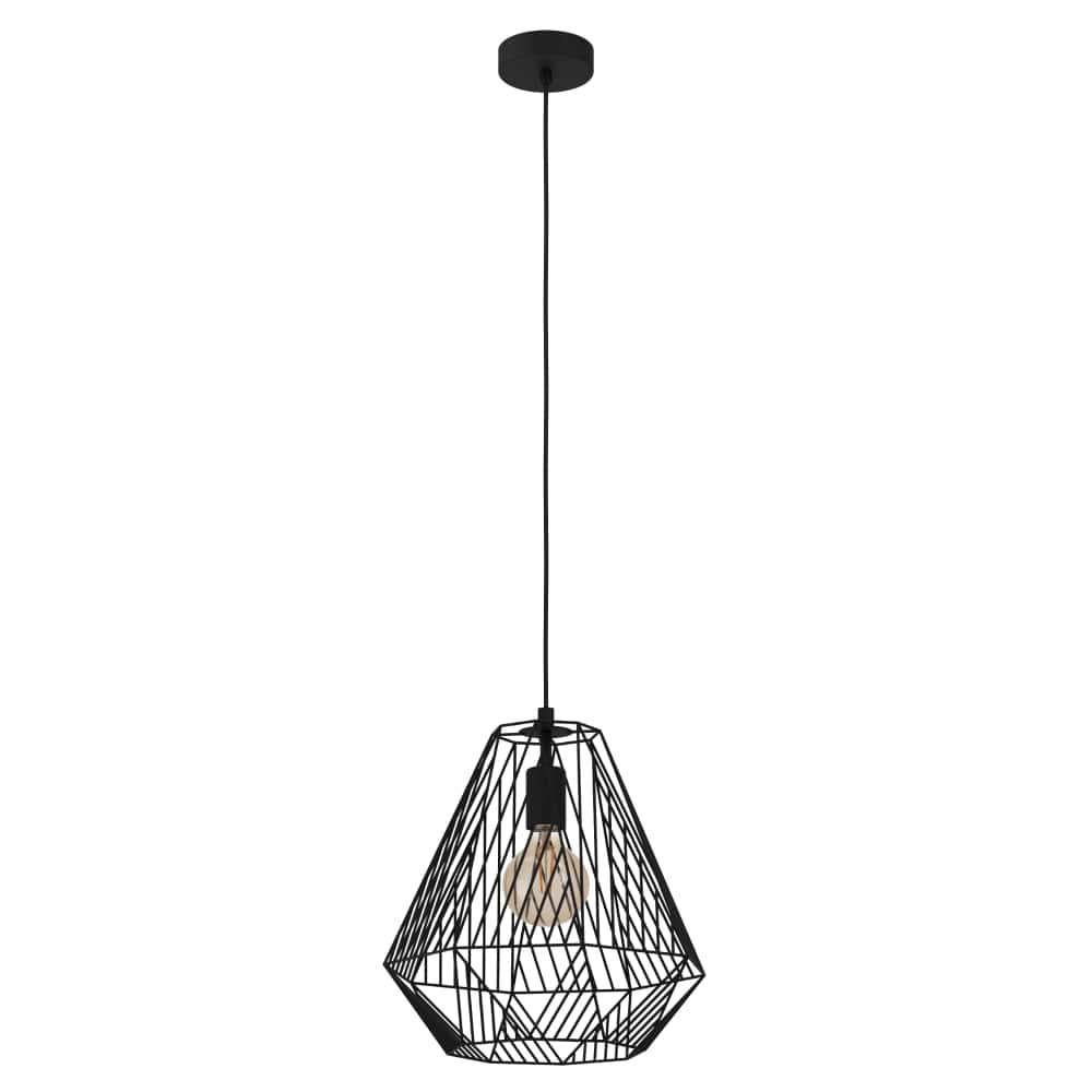 Eglo Zwarte draadlamp Stype Ø 33cm - 43692